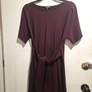 Express Rich Burgundy Midi Dress